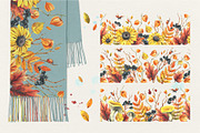 Autumn Watercolor Seamless Borders, an Illustration by NATASHA CHU (Thumbnail 3 of 4)