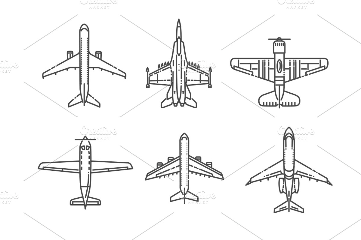 Modern Types of Planes, a Transportation Illustration by Tettygreen (Photo 2 of 3)