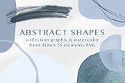 Set Abstract Blue Navy Shapes, an Object Graphic by MilanaDesignShop (Thumbnail 2 of 6)