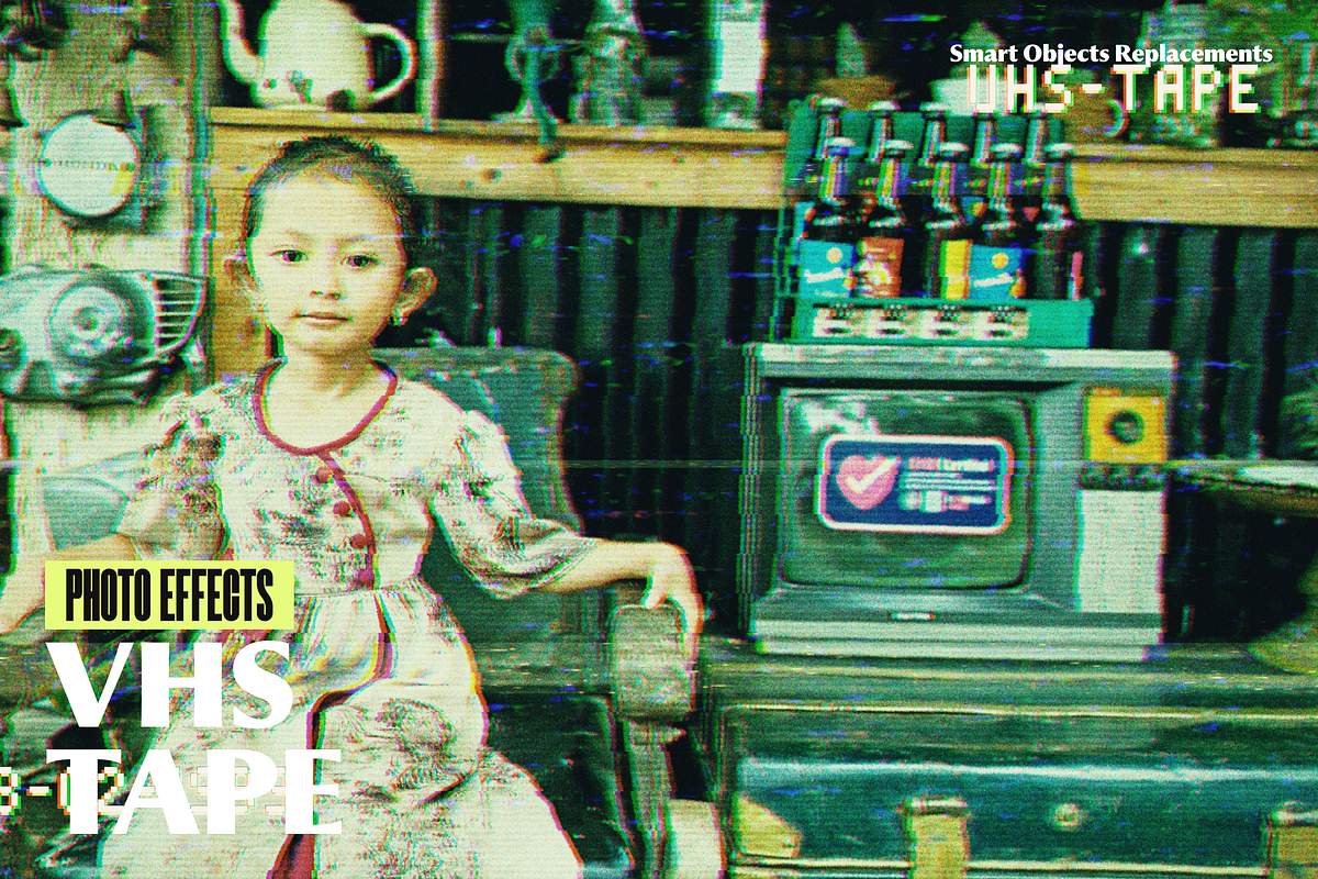 VHS Tape Photo Effect, a Layer Style Add-On by dokudokunomi (Photo 1 of 5)
