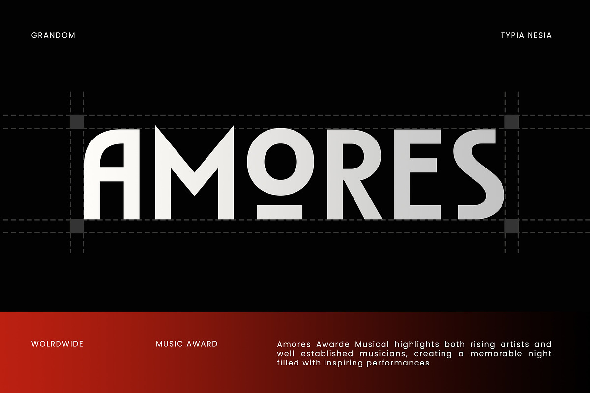 Grandom - Bold Modern Art Deco Font, a Sans Serif Font by Typia Nesia (Photo 5 of 11)