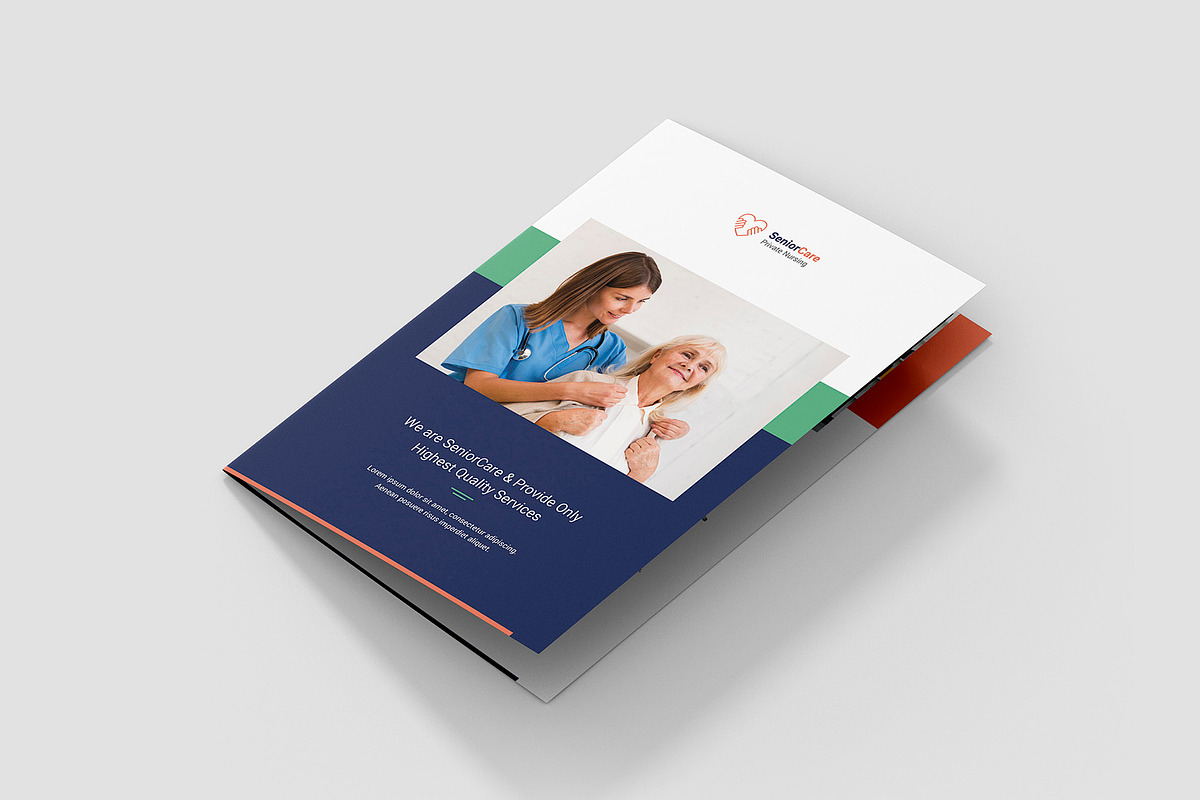 Senior Care Brochure Bifold Canva, a Brochure Template by artbart (Photo 2 of 9)