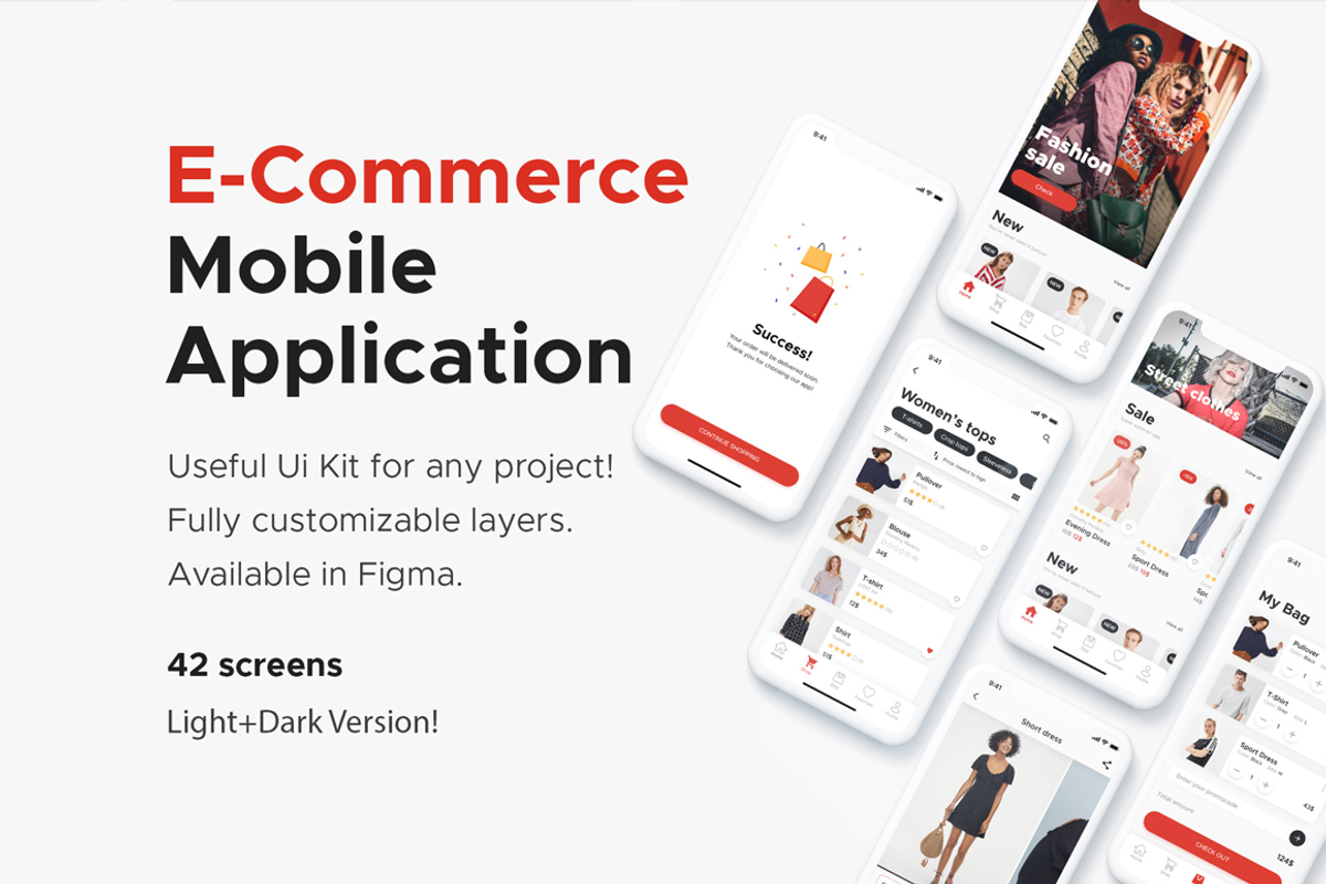 E-Commerce Mobile Application, an UI Kit Template by The G! Design (Photo 1 of 5)