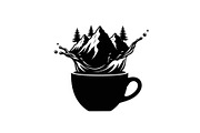 Mountain Coffee Cup Design Bundle, an Illustration by yasushie (Thumbnail 7 of 31)