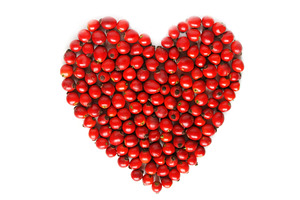 Berry heart isolated, a Photo by saiko3p