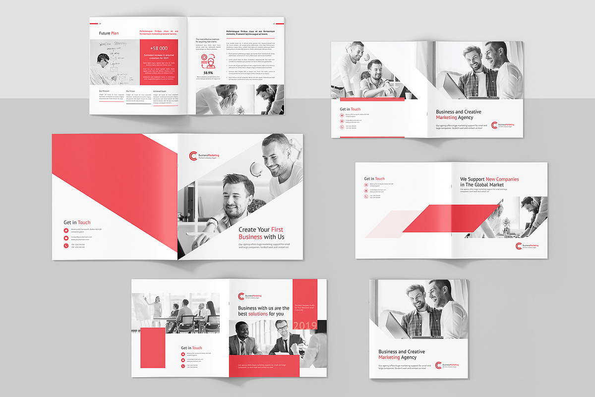 Business Marketing Company Square, a Brochure Template by artbart (Photo 2 of 6)