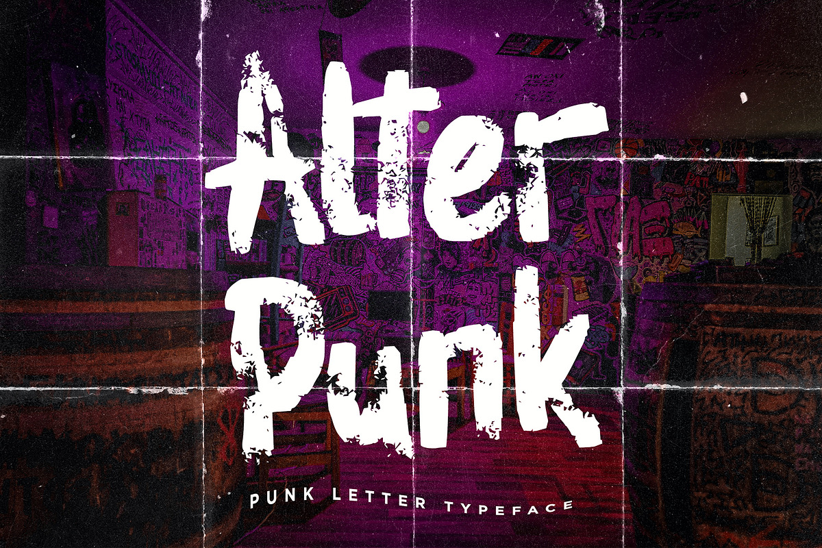Alter Punk – Punk Letter Typeface, a Handwritten Font by Dm Studio (Photo 1 of 8)