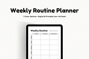 Weekly Routine Planner Printable, a Print Template by The Chaos Project (Thumbnail 1 of 10)