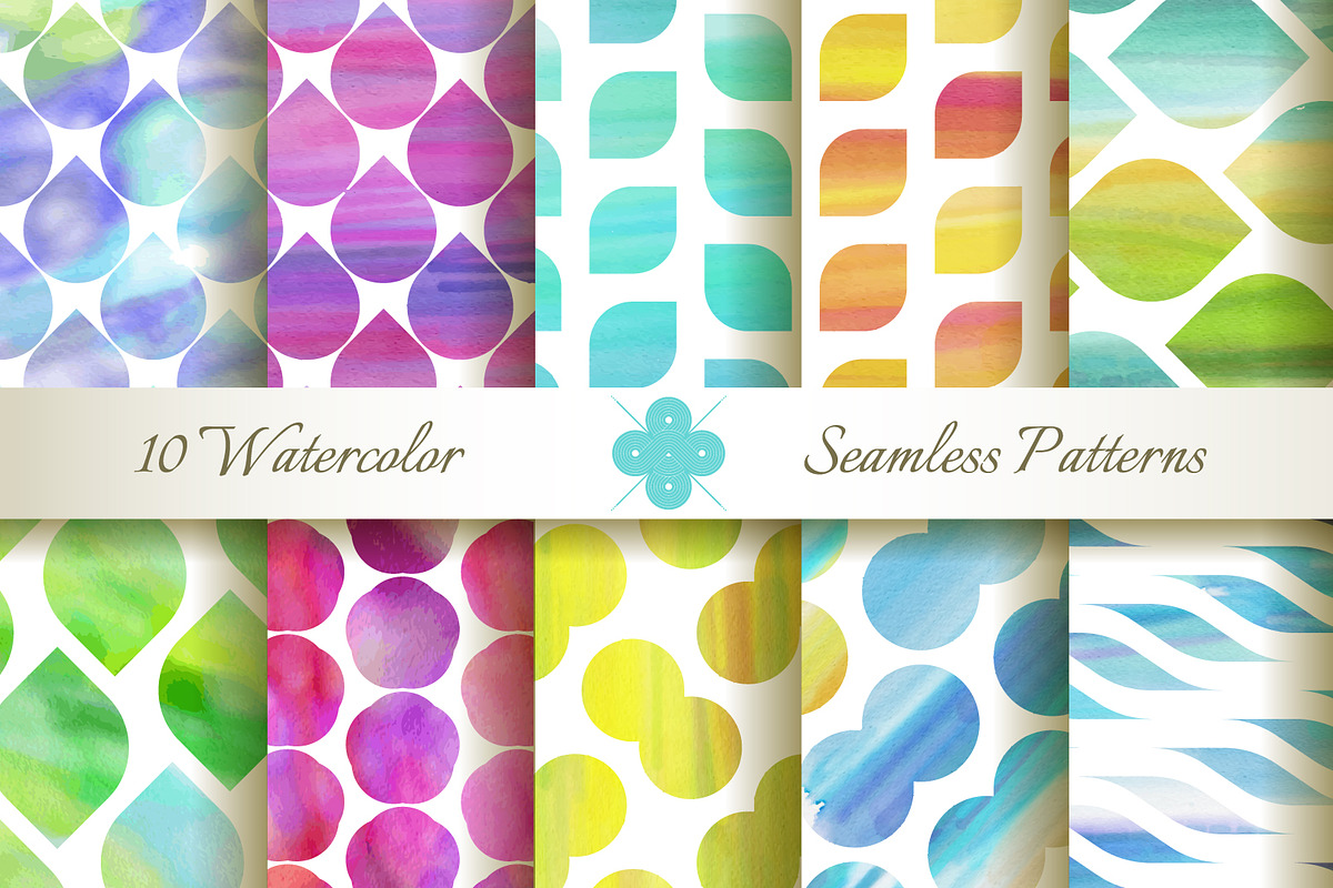 Seamless Watercolor Patterns