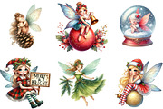 Christmas Fairy Clipart, an Illustration by DreamArtGraphic (Thumbnail 5 of 5)