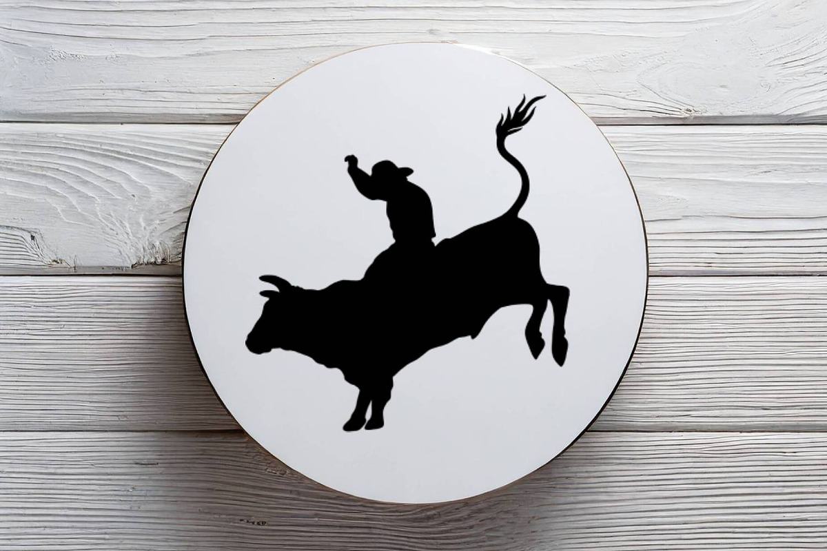 Rodeo cowboy bull silhouette clipart, a Graphic by TanchaArt (Photo 4 of 8)