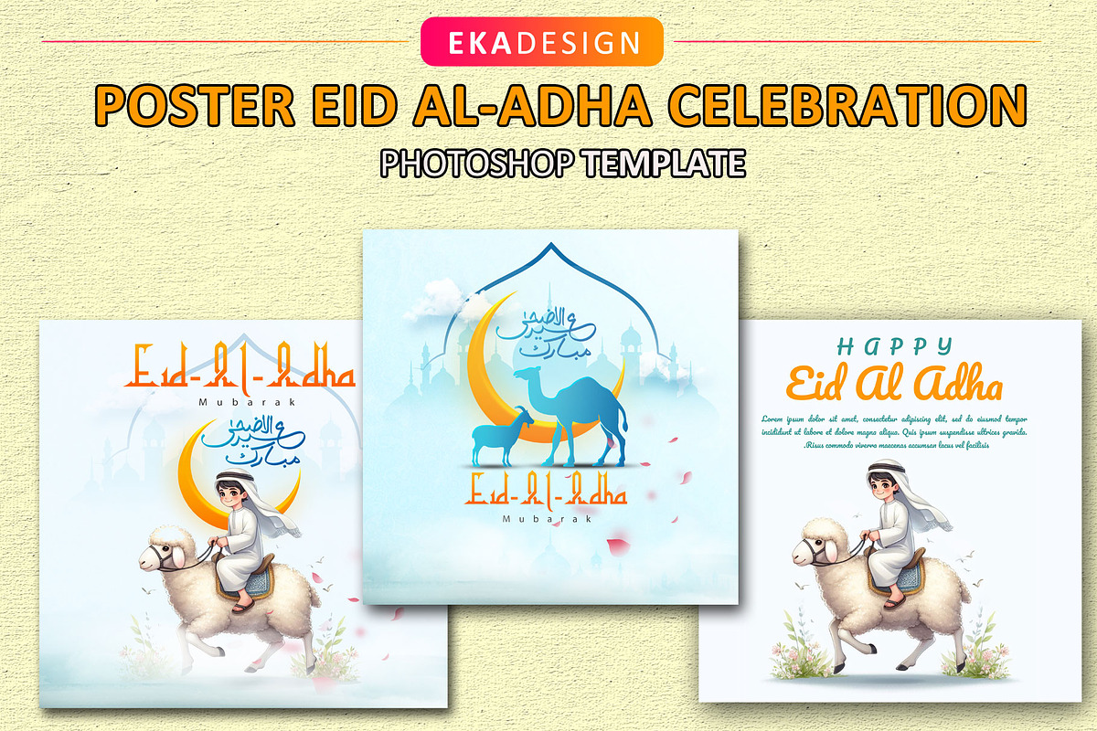 Eid al-Adha Celebration Poster Vol 3, a Social Media Template by Eka Design (Photo 1 of 4)