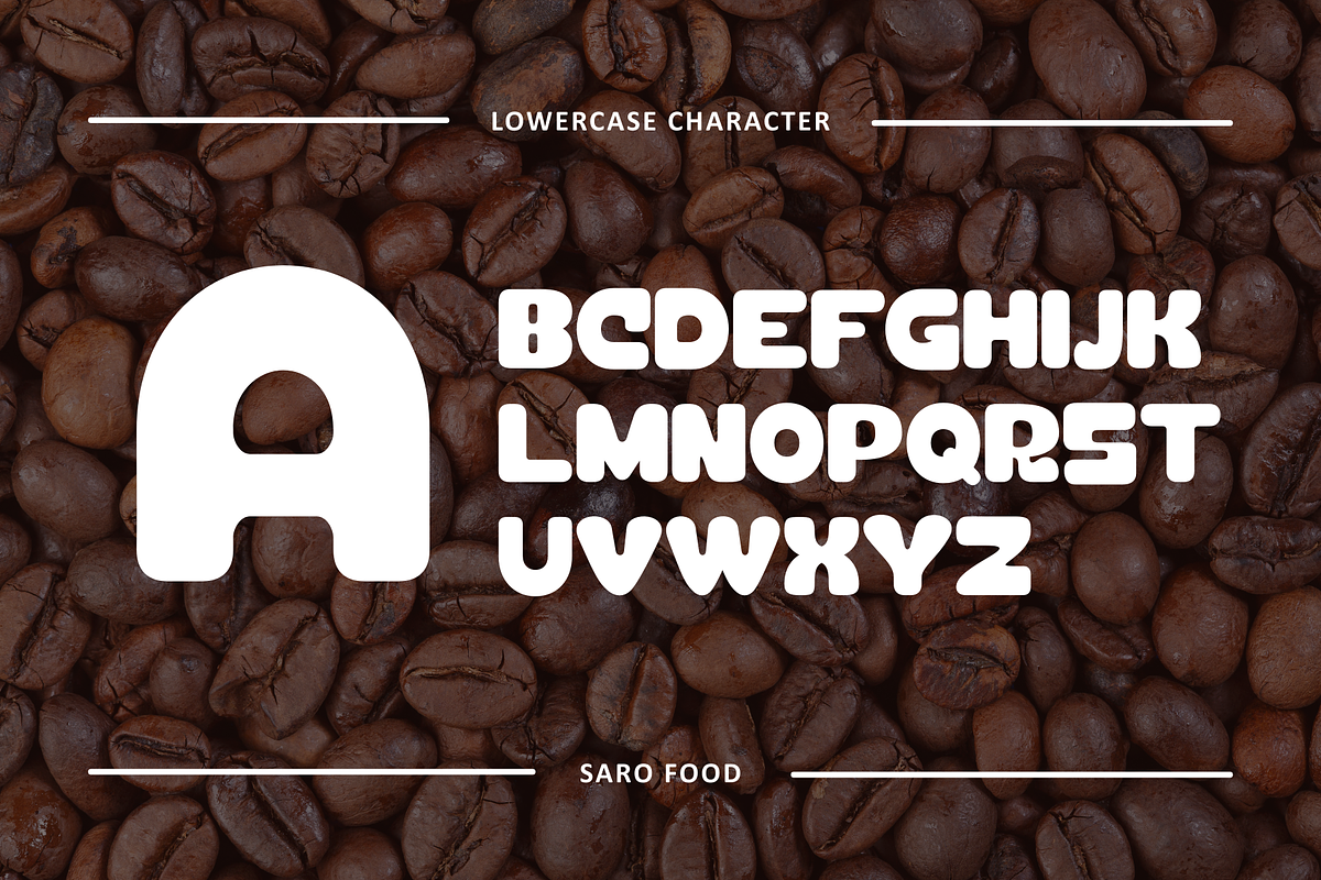 Saro Food - Bold Extrude Logo Font, a Sans Serif Font by Illushvara Design (Photo 12 of 12)