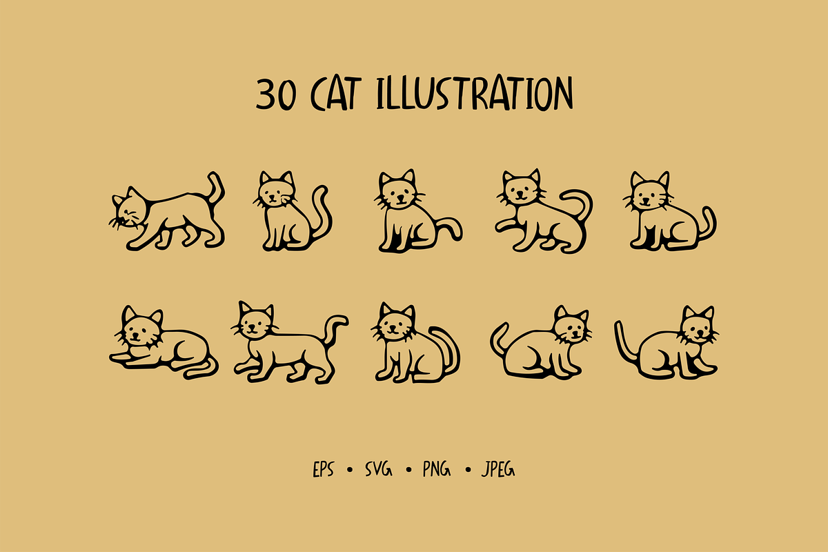 Cute Cat & Dog, an Animal Illustration by HunEyy (Photo 3 of 8)
