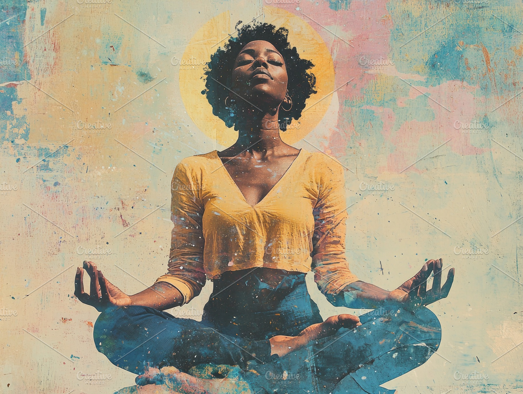woman meditating in lotus position., a Photo by Pictures for you!!!!!!!!!