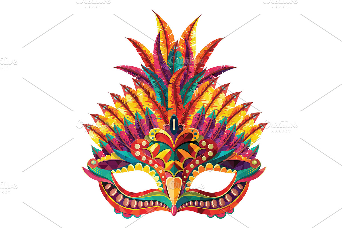 Carnival Masks vector set, a Decorative Illustration by LisaKolbasa (Photo 3 of 15)