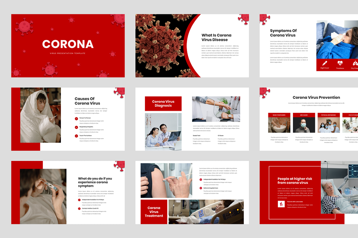 Corona - Virus PowerPoint, a Presentation Template by Biwarastudio (Photo 2 of 5)
