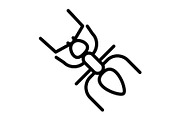Ant icon design template, an Outline Icon by Sumberpangan (Thumbnail 1 of 3)