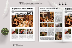 Christmas Family Newsletter, a Brochure Template by ROJI CREATOR