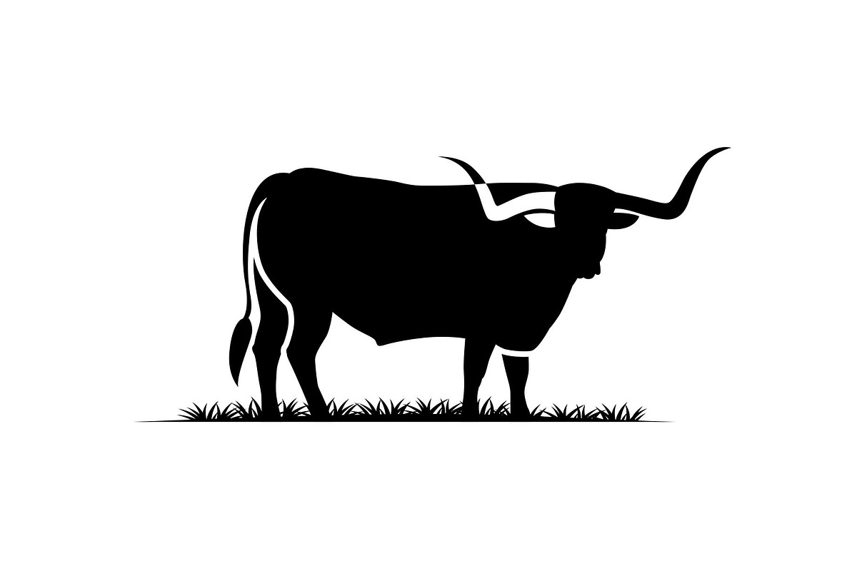 Cow Angus Cattle Grass Silhouette, a Branding & Logo Template by Buqancreative (Photo 2 of 10)