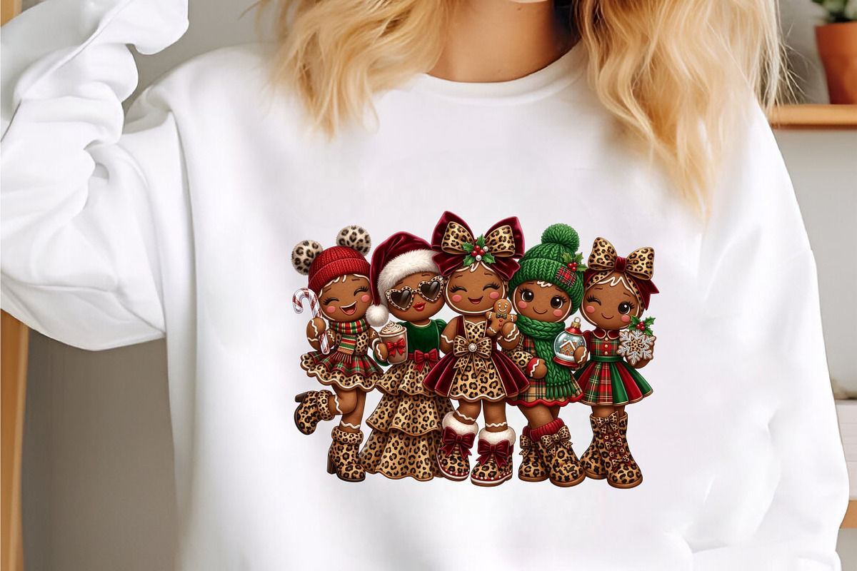 Leopard Gingerbread Girls PNG, a Seasonal Illustration by designcity5 (Photo 2 of 4)