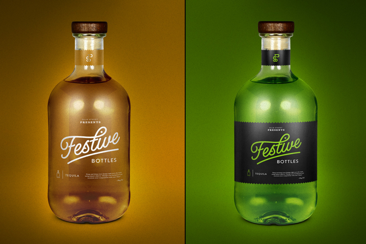 Tequila Bottle Mock-Up, a Cups & Container Mockup by Palm Street Creative (Photo 2 of 3)