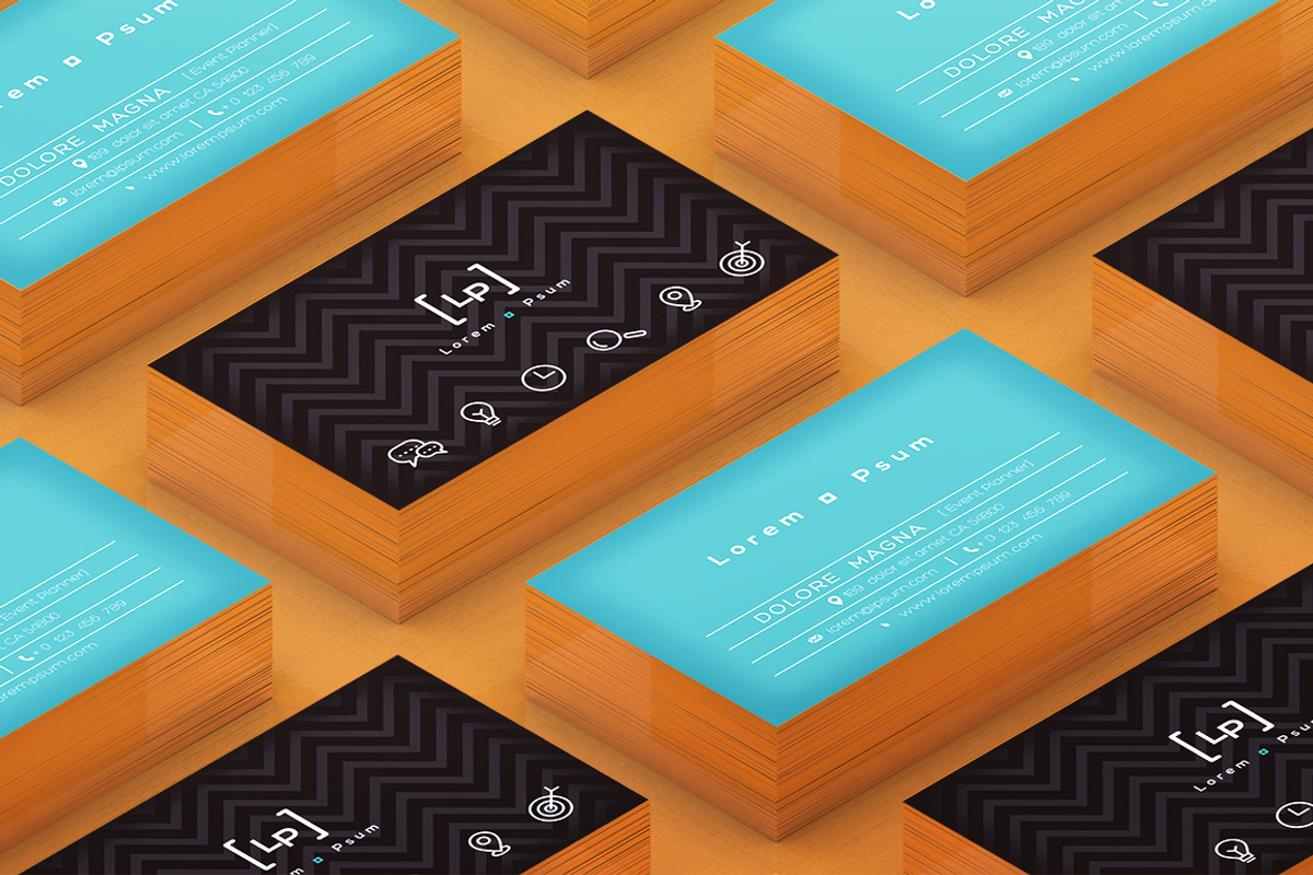 Isometric Business Card Mock-Up, a Print Template by graystudio (Photo 4 of 7)