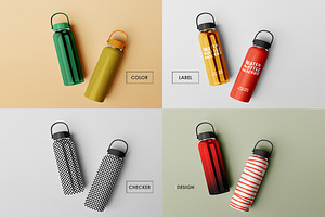 Water Bottle Mockup Set