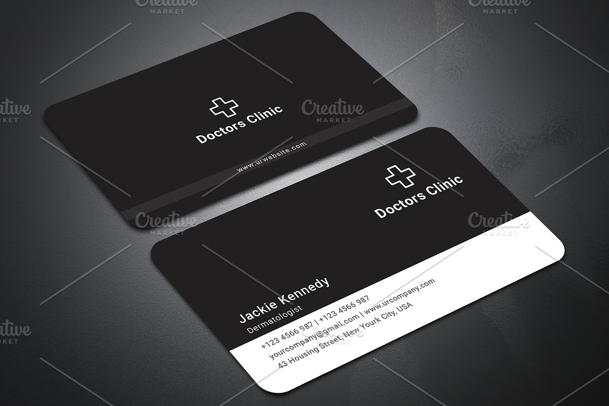 Doctors Clinic Business Card, a Business Card Template by graphicsunday (Photo 3 of 4)