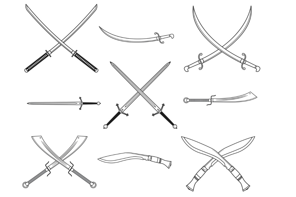 Swords Set 1 Procreate Brush Stamps, a Brush Add-On by Disasterology Ink (Photo 6 of 10)
