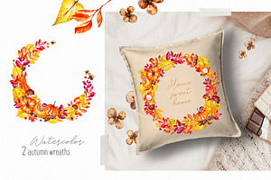 Bright Autumn. Watercolor Collection