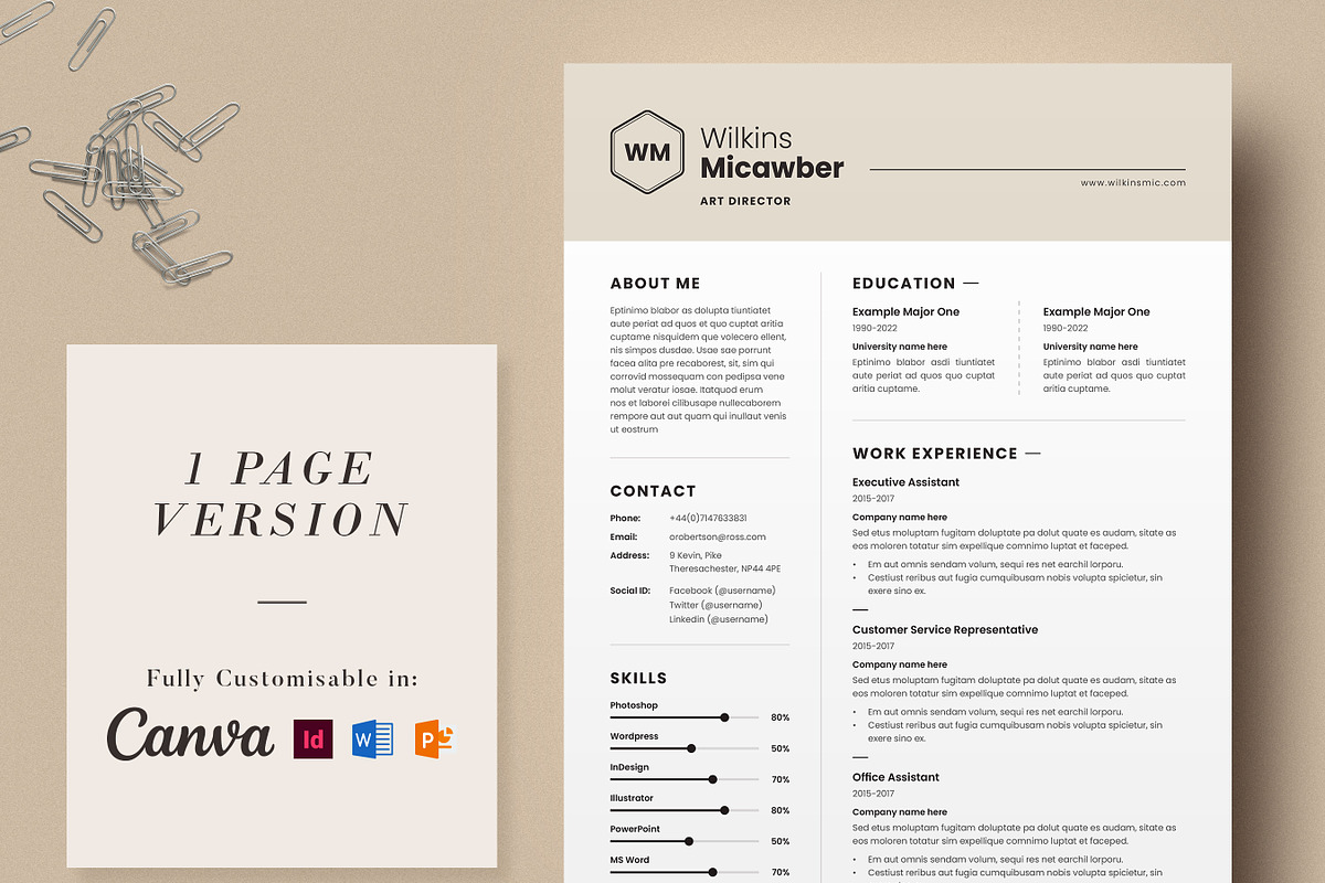 Professional ATS Resume, CV Template, a Resume Template by Niofix (Photo 2 of 6)