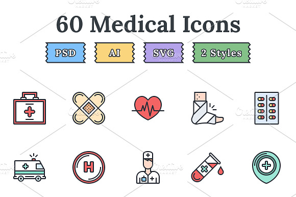 Medical Epic Landing Page Icons