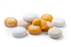Coconut and mango iced mochi, a Food & Drink Photo by etorres69