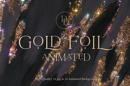 Gold Foil Animated Background Vol.2, a Wallpaper Graphic by sibel dayı