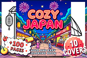 Bold Easy Cozy Japan Coloring Pages, a Decorative Illustration by Ink Gallery (Thumbnail 1 of 4)