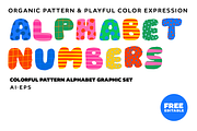 Playful Patterned Alphabet & Numbers, an Object Graphic by Studio Mei Design (Thumbnail 1 of 4)