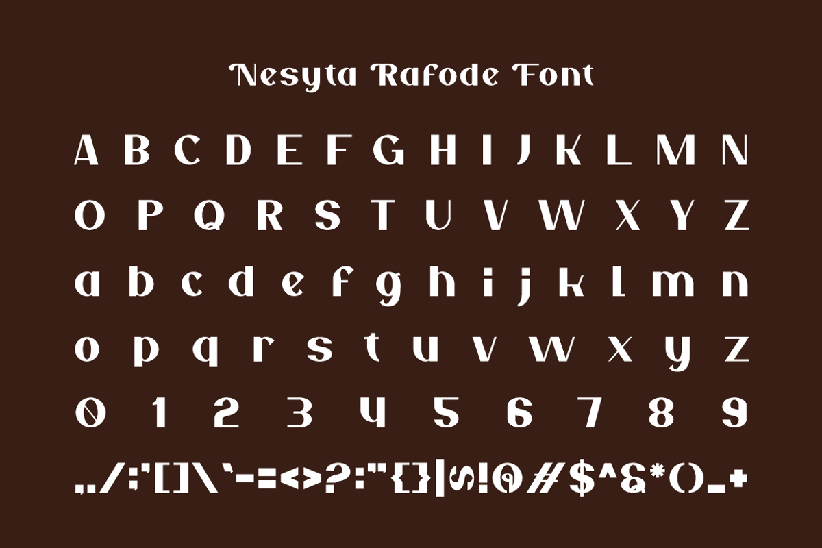 Nesyta Rafode - Stylish Retro Font, a Sans Serif Font by Iqsiart Studio (Photo 3 of 7)
