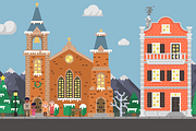 Christmas Village Builder, a Decorative Illustration by Airship Design Co. (Thumbnail 2 of 2)
