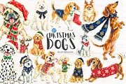 Christmas Dogs PNG, an Animal Illustration by Markicha Art (Thumbnail 1 of 5)