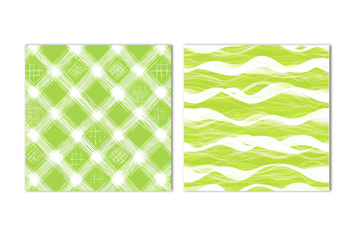 Lime Green Seamless Patterns, an Illustration by Dream Creation (Photo 5 of 5)
