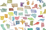 Watercolor States, an Illustration by Valeri Nick (Thumbnail 2 of 3)