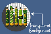 St. Patrick’s Day Crochet Pencil PNG, an Illustration by Canvas Craft (Thumbnail 2 of 4)