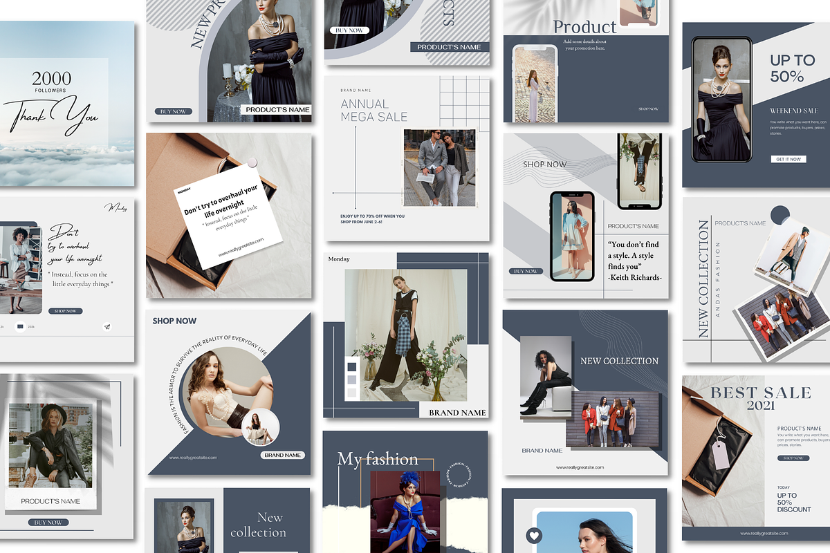 Fashion Social Media Pack, a Social Media Template by Meoww_Design (Photo 4 of 6)