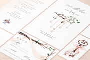 Peach Forest Wedding Invitations, an Invitation Template by Aquarellina (Thumbnail 4 of 4)