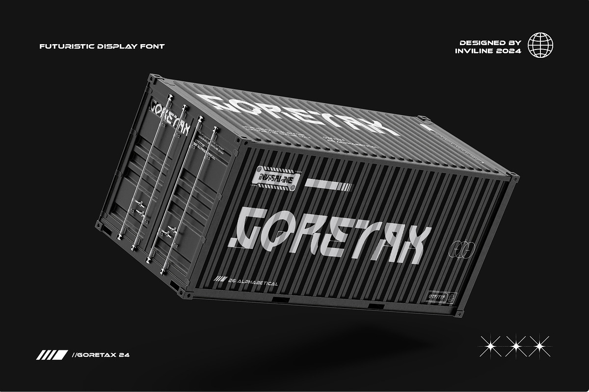 Goretax - Tech Display Font, a Sans Serif Font by Inviline.co (Photo 11 of 11)