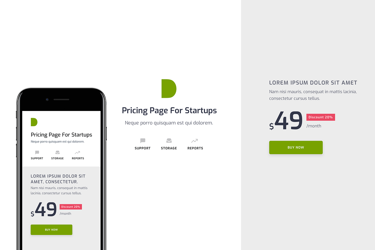Simple Pricing Page Templates 01, an App Template by DesignBoard (Photo 9 of 13)