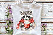 Cute Christmas Critters Clipart, an Illustration by CraftArtStudio (Thumbnail 5 of 6)