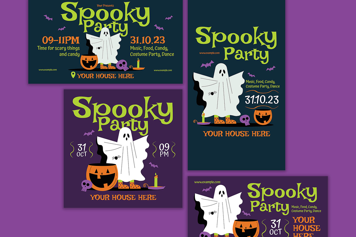 Spooky Party Halloween Flyer Set, a Flyer Template by Artbox Studio (Photo 4 of 4)
