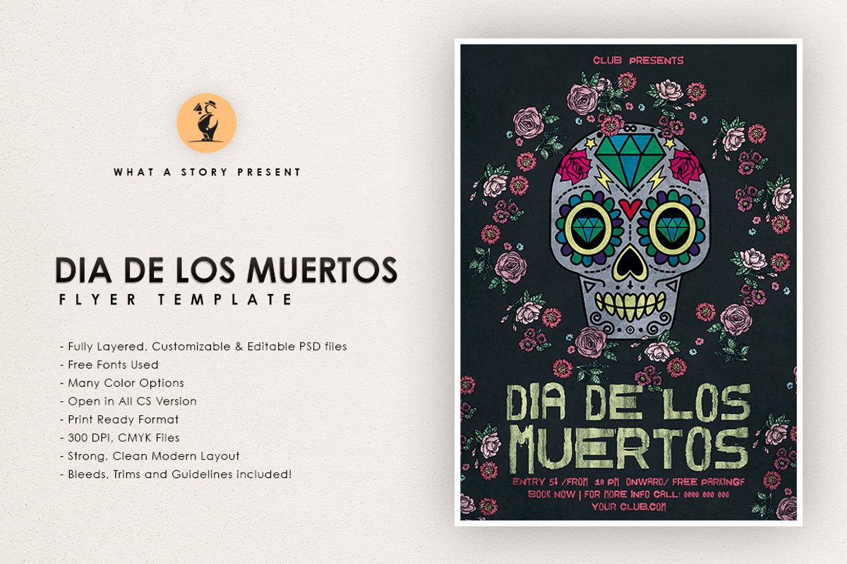 Dia De Los Muertos, a Flyer Template by What a Story (Photo 1 of 5)